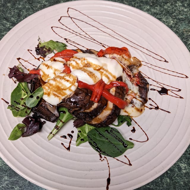 Grilled Portobello Mushroom Appetizer.