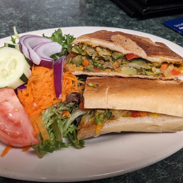 Mixed Vegetable Panini.