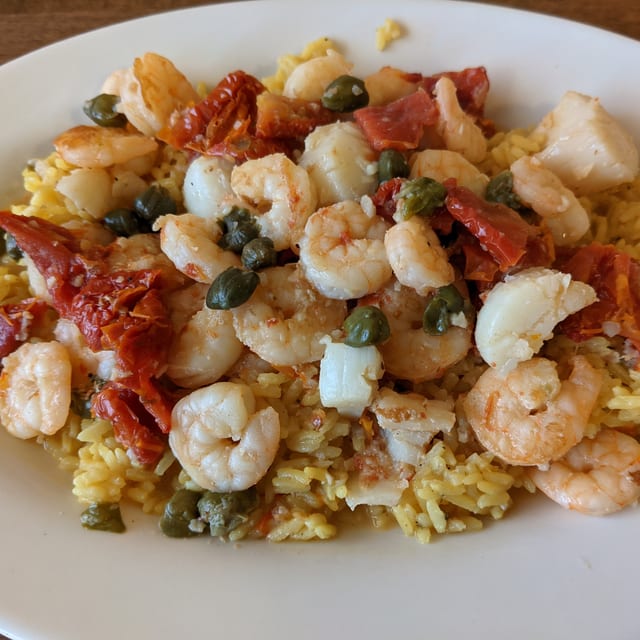 Scallops & Rock Shrimp Scampi.