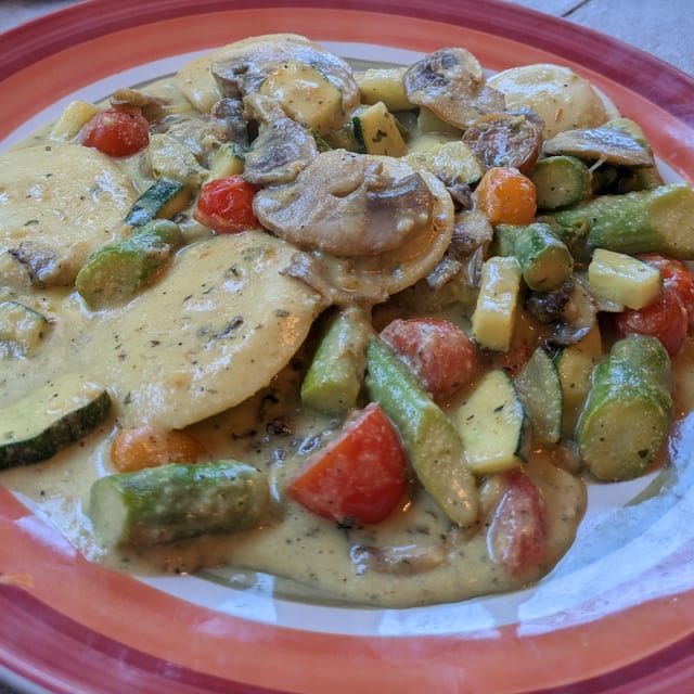Vegan Cheese Ravioli.